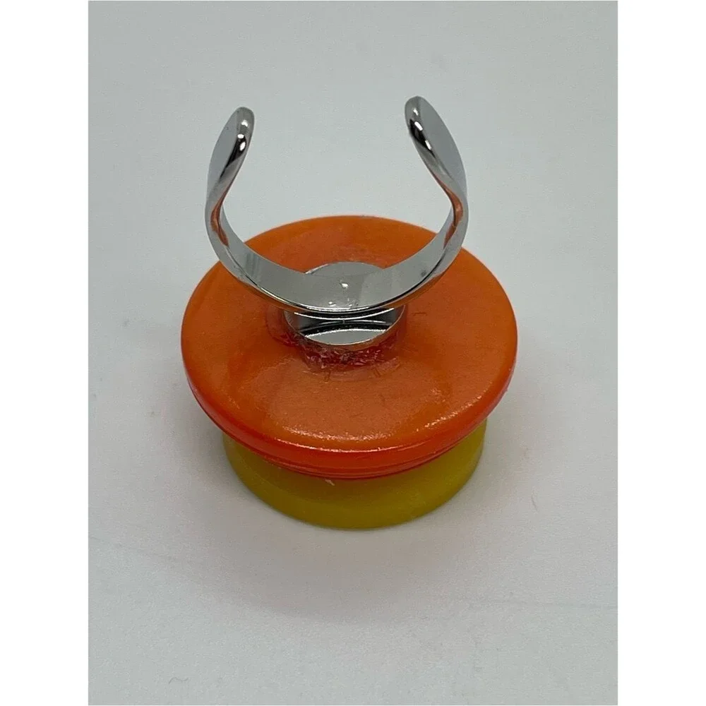 Hand Crafted Orange Yellow Buttons Repurposed Into Ring NWT